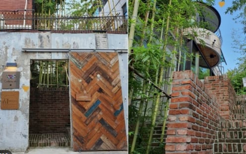 Exterior of Hyuga Cafe, BTS's former dorm in Seoul