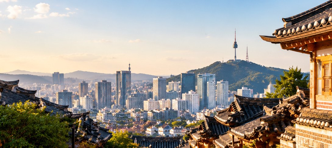 AI-generated editorial travel visual representing the mood of a visit to Gangneung; not a verified photo of the location.