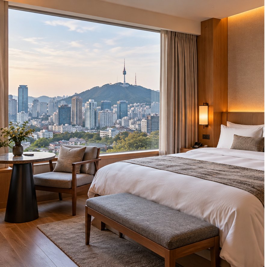 AI-generated editorial travel visual representing the mood of a visit to Busan; not a verified photo of the location.