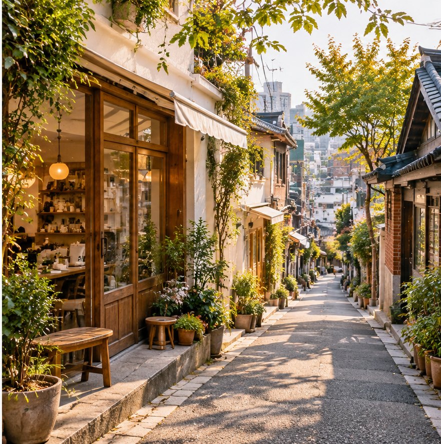 AI-generated editorial travel visual representing the mood of a visit to Jeonju; not a verified photo of the location.