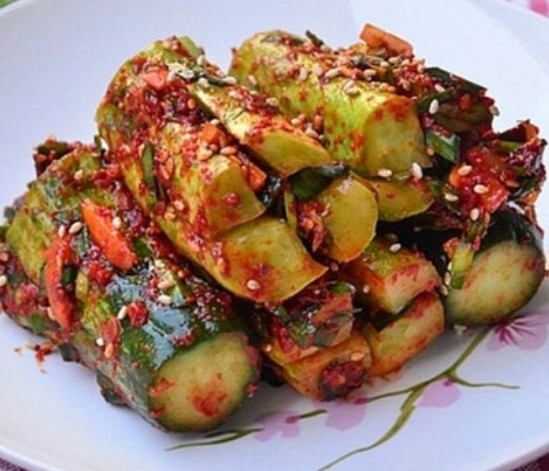 Oi-sobagi — stuffed cucumber kimchi, crisp and popular in Korean summer